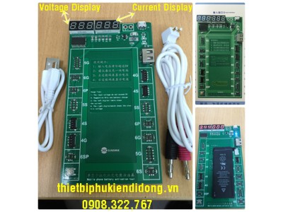 KÍCH PIN iphone SS-901 CHO TẤT CẢ IPHONE 2 MÀN HÌNH HIỂN THỊ VOLTAGE & DÒNG ĐIỆN
